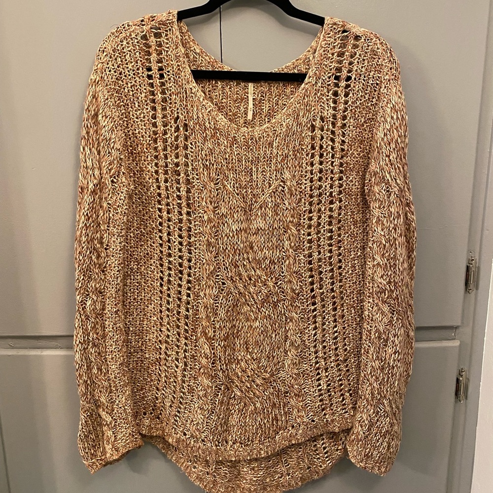 Size Medium Free people loose cable knit sweater